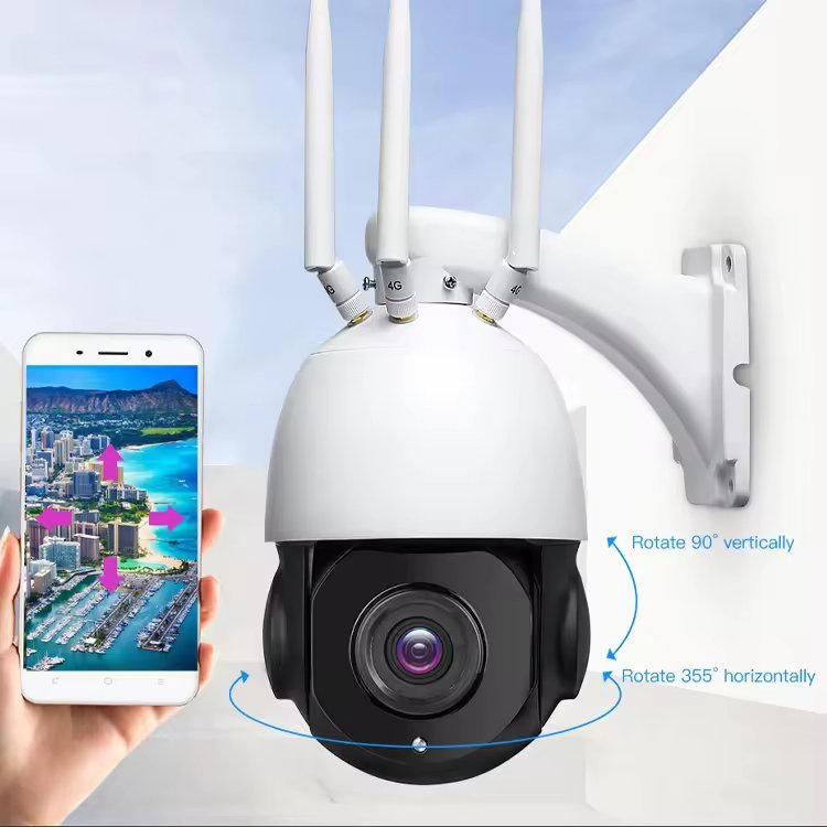 30X Auto Zoom 5MP HD IP PTZ Camera 4G WiFi Wireless PTZ Network Camera 30X Optical Zoom Camera Battery Powered 24 Hours