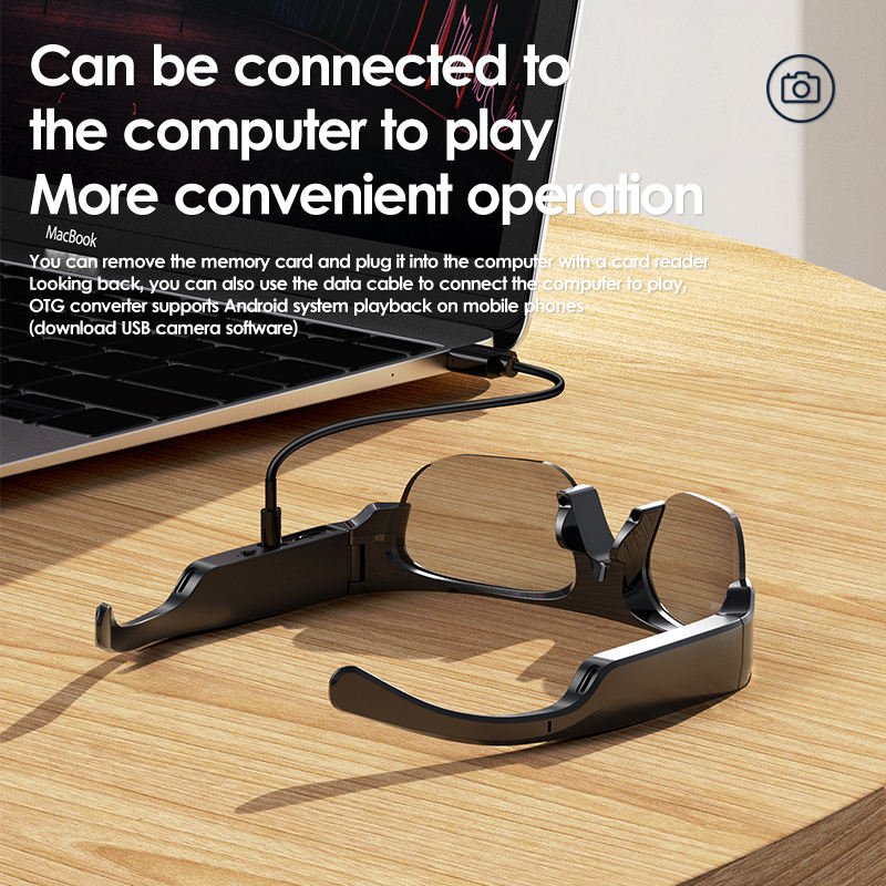 Portable IPX6 Waterproof Wireless Sport Action 2K 4K HD Micro Cameras Headphone Smart Glasses Sunglasses Mini Camera Outdoor