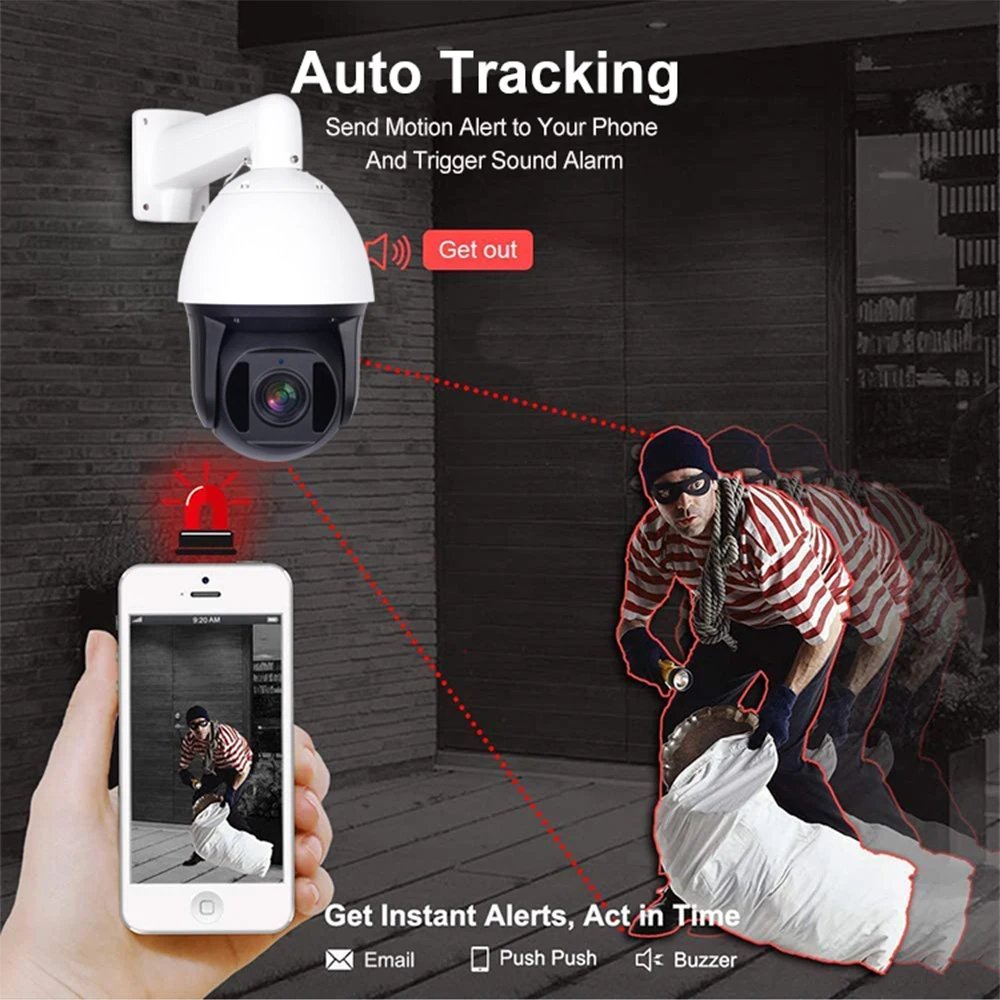 36X Zoom 8MP POE Analog 4'' Mini PTZ AHD/TVI/CVI/CVBS Sony IR Waterproof CCTV Camera