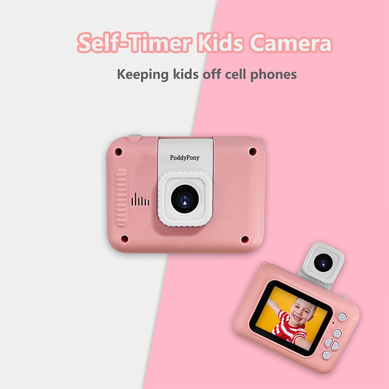 PoddyPony Kids Digital Camera Toys Outdoor Photography For Kids 2.0 inch Hd Screen Mini Camera For Child Birthday Gift