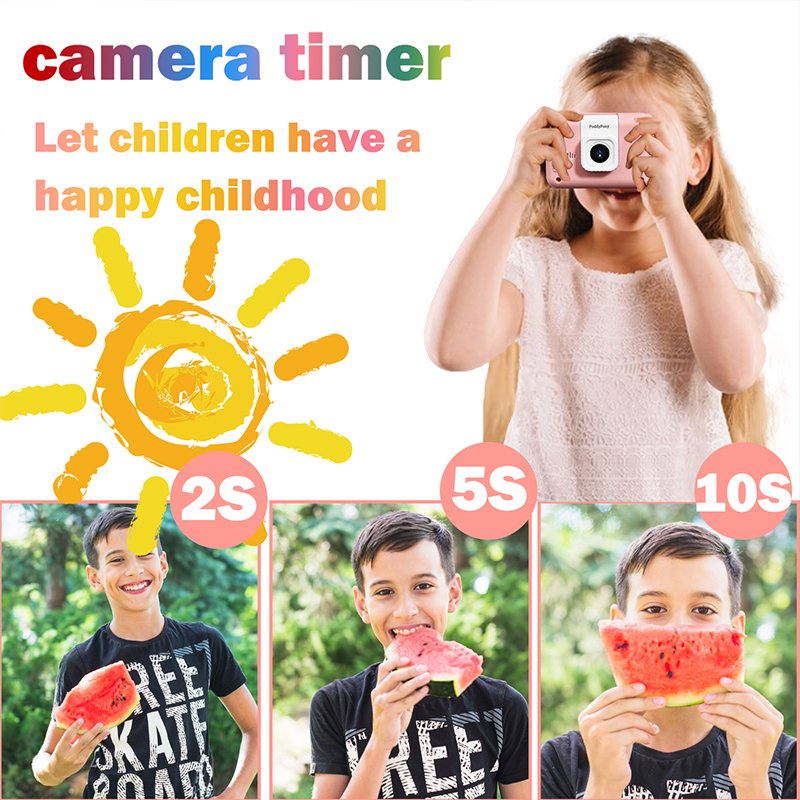 PoddyPony Kids Digital Camera Toys Outdoor Photography For Kids 2.0 inch Hd Screen Mini Camera For Child Birthday Gift