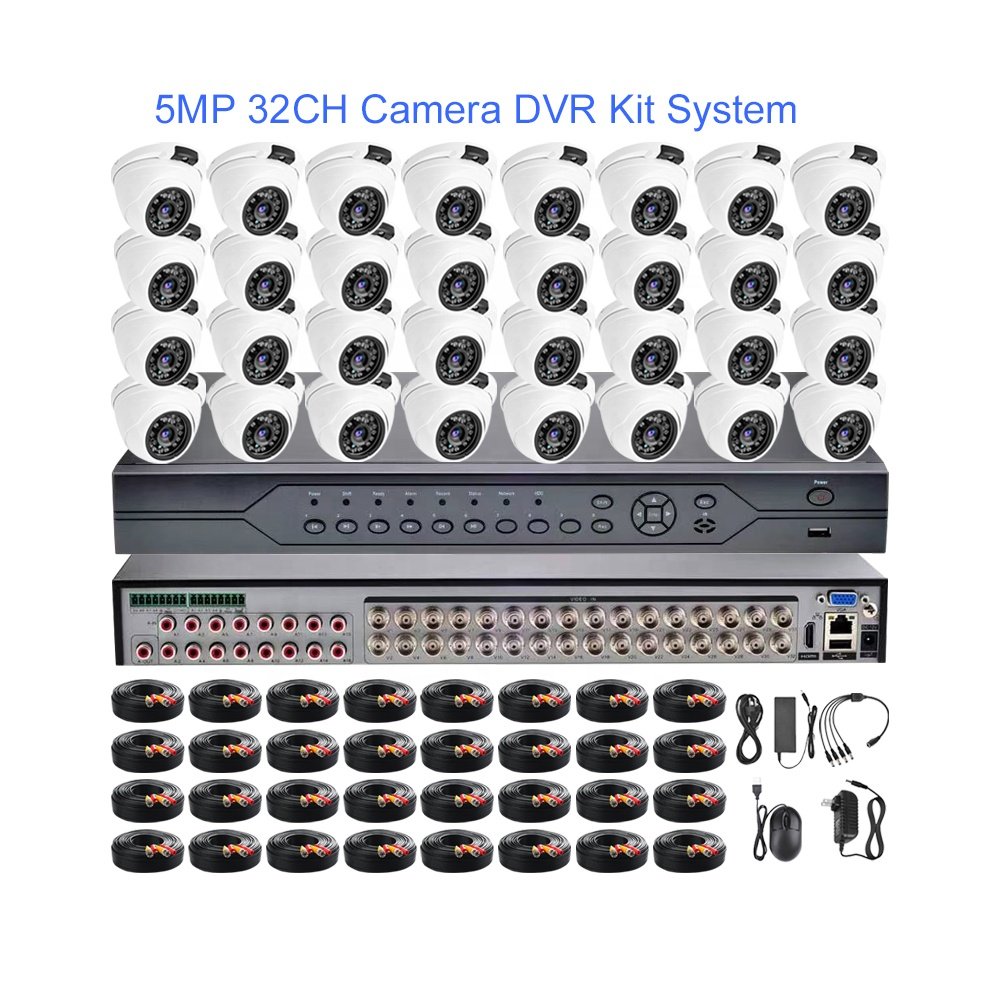2MP 1080P 5MP camera system security analog 20 24 ch 24ch 32ch CCTV DVR 32 channel kit recorder with phone app remote view