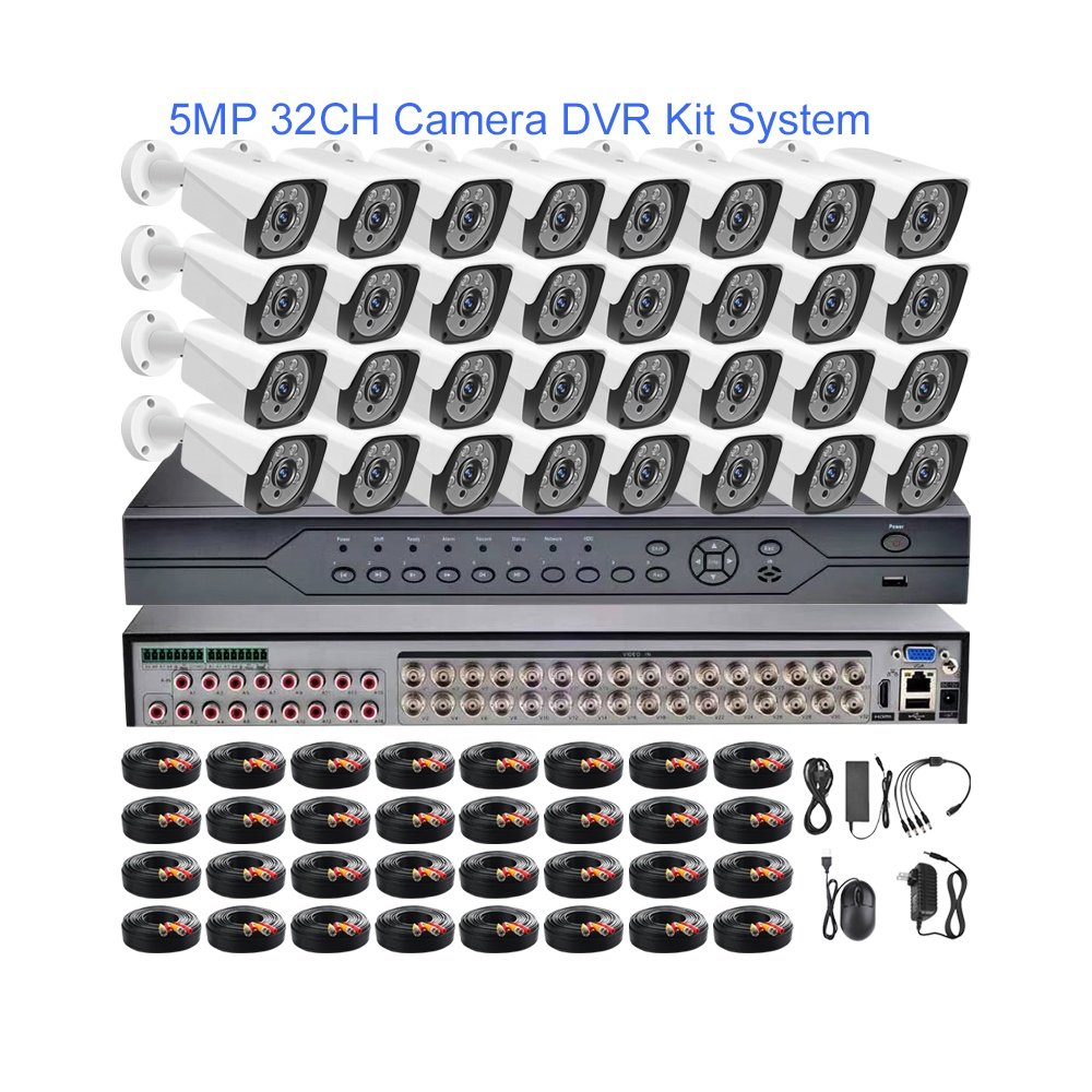 2MP 1080P 5MP camera system security analog 20 24 ch 24ch 32ch CCTV DVR 32 channel kit recorder with phone app remote view