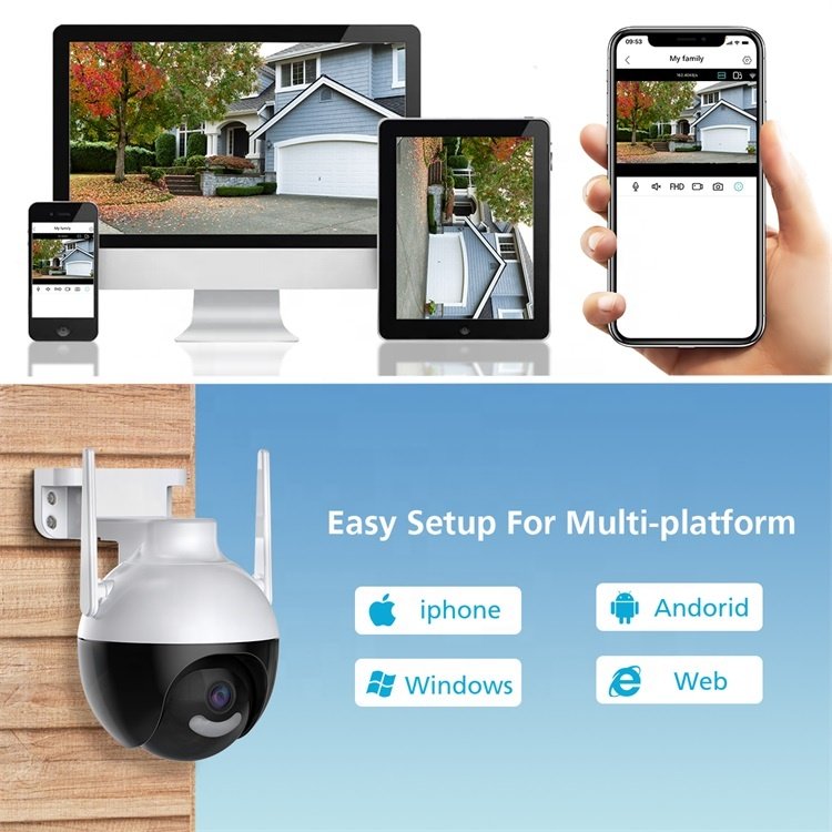 Wireless Wifi 8/4/3mp Mini Dome Camera Full Color With Night Vision Security Cctv Audio 5x Digital Zoom Network Camera 4k