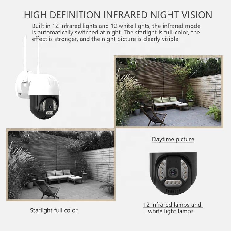 Factory OEM Security Camera Wireless Solar Power Network Camera Full-Color H.265 Poe Cctv Camera