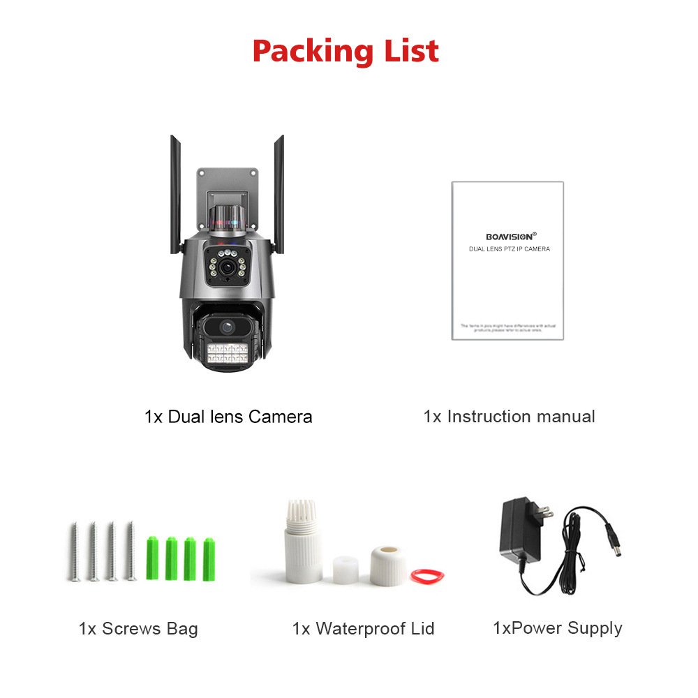 Competitive Price Smart 8mp Dual Lens Security Cctv Camera AI Tracking WiFi Outdoor Camera