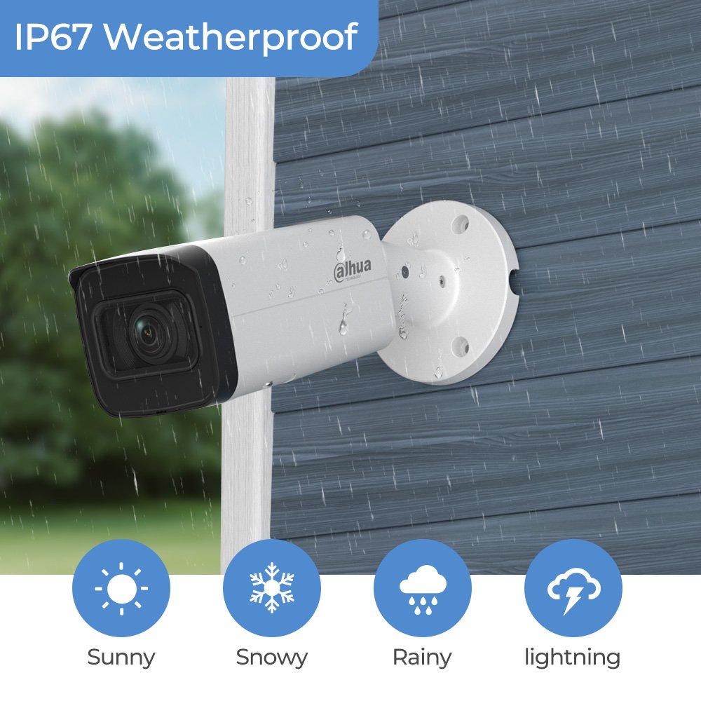 Original Dahua OEM made by Dhua 2.7-13.5mm motorized lens 4K 8MP 60m IR 4MP POE Bullet CCTV Camera