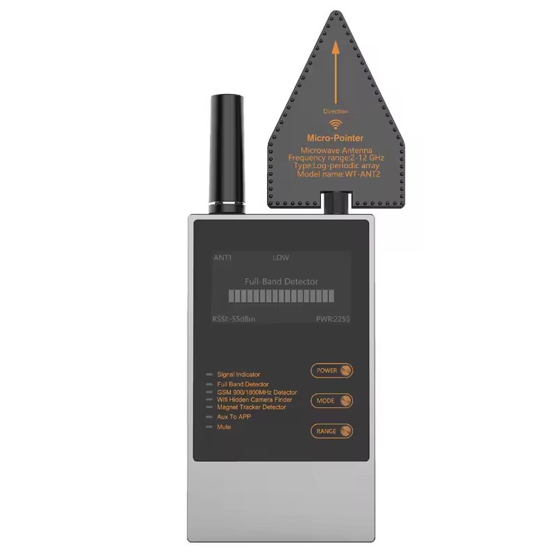 WT10 GPS Signal Lens Tracker Mini Hidden Camera Detector Portable Lens Finder GSM Spy Detector