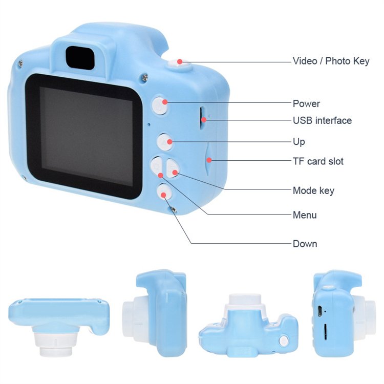 Cheapest Hot Selling Single Lens X2 Mini Digital Video Kids Camera for Kids 1080P Children Camera Toy Gifts