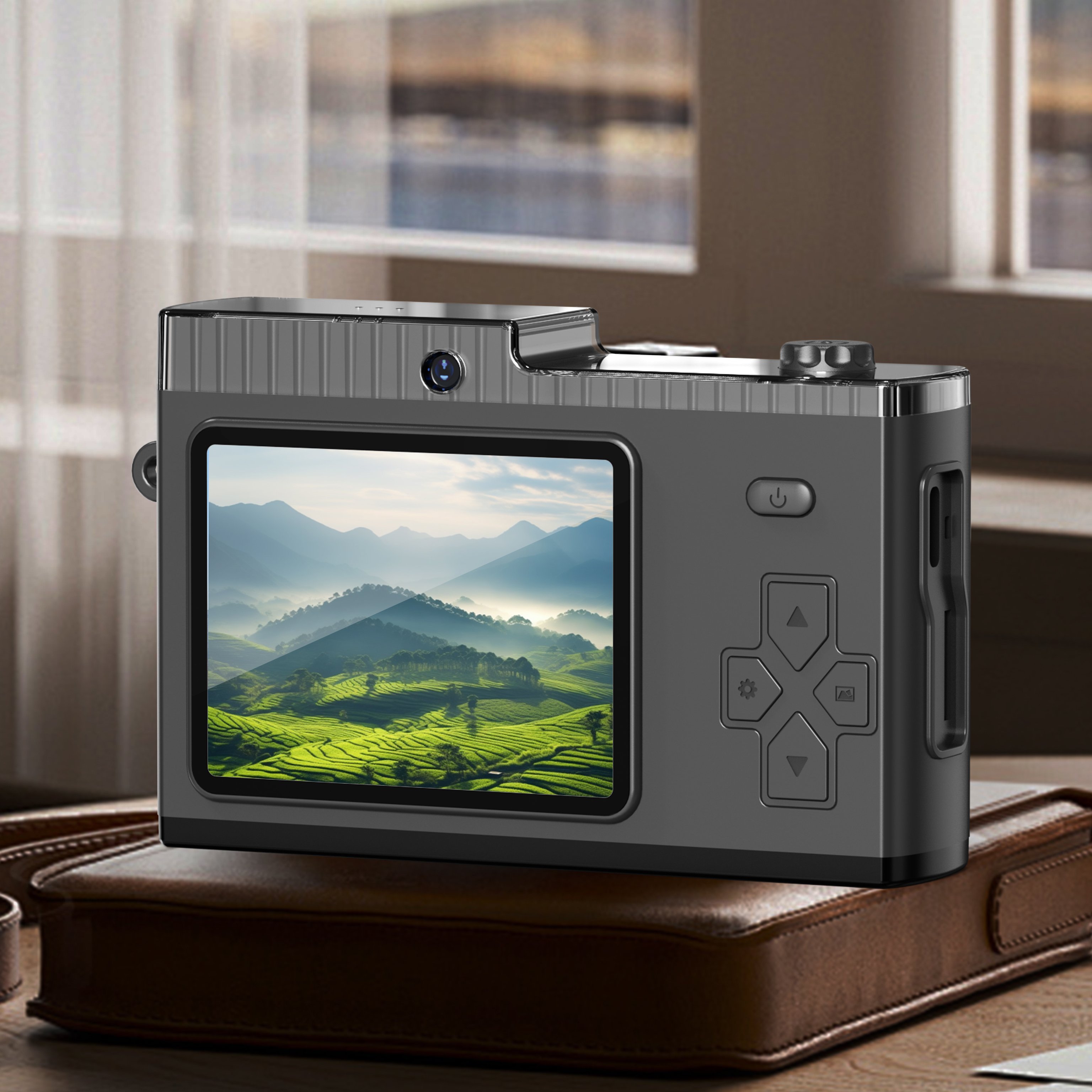 Retro digital camera CCD mini retro camera with fill light MP3
