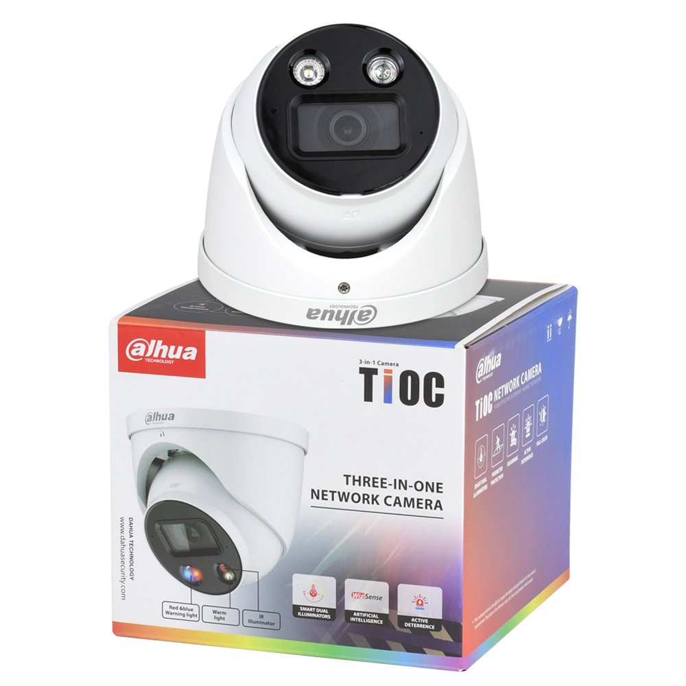 Dahua IPC-HDW3849H-AS-PV-S3 8MP Full Color Active Deterrence IP camera Fixed Eyeball WizSense Network Camera