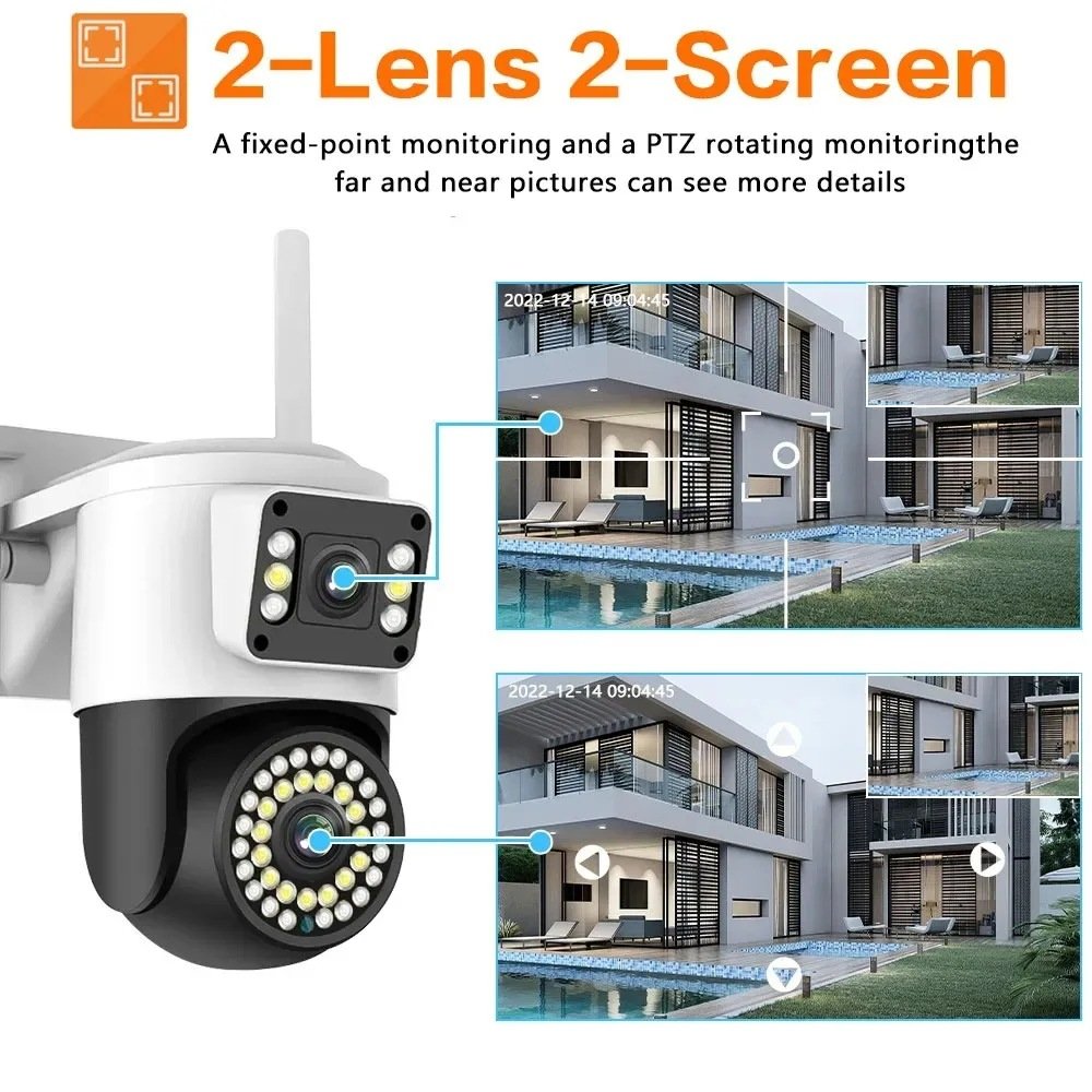 WIFI 4MP Smart Wifi PTZ camera Outdoor Detect Two Way Audio H.265 Home CCTV monitor IP Network Camera