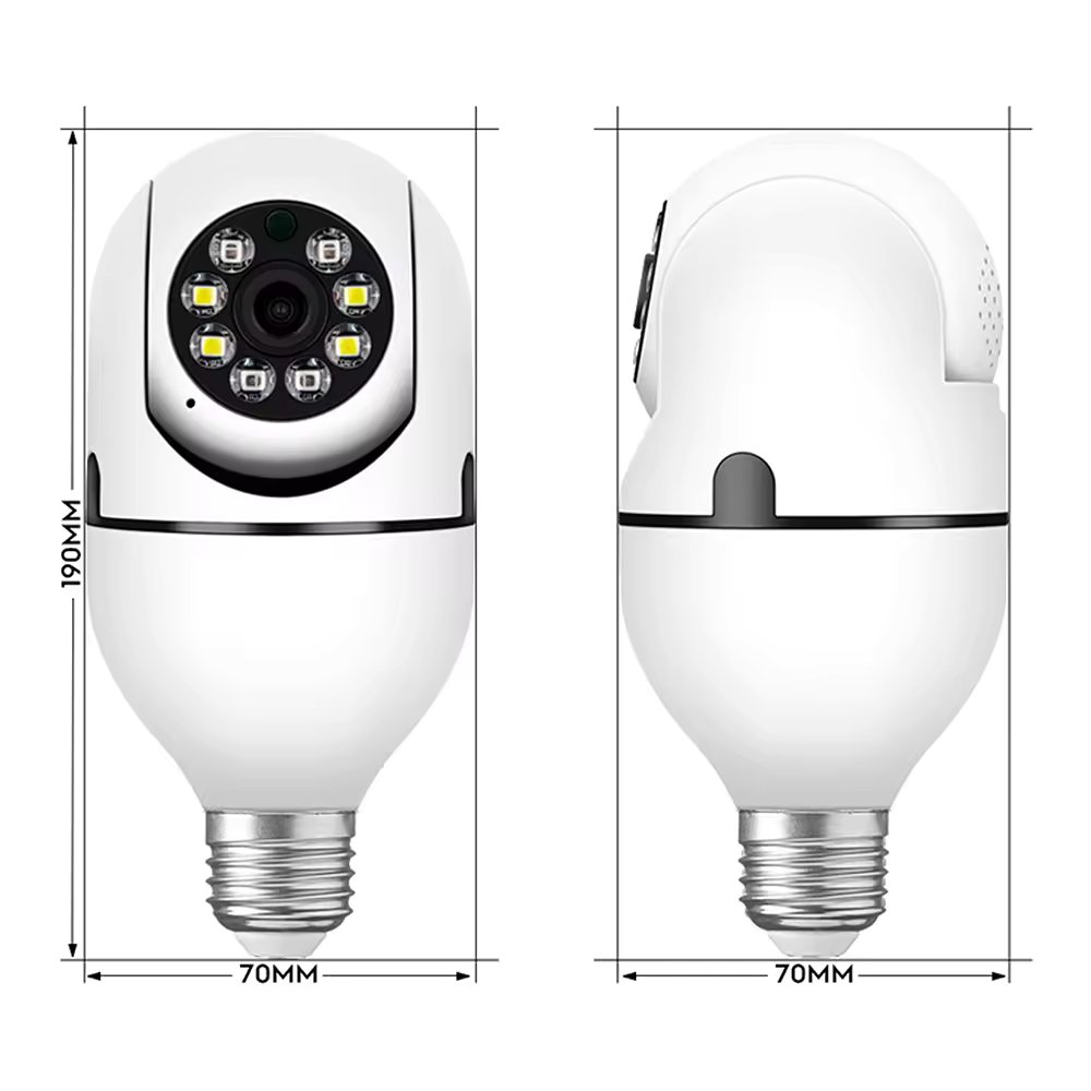 360 Panoramic Wifi HD night vision ip surveil mini surveillance home security wireless light bulb PTZ network cctv camera