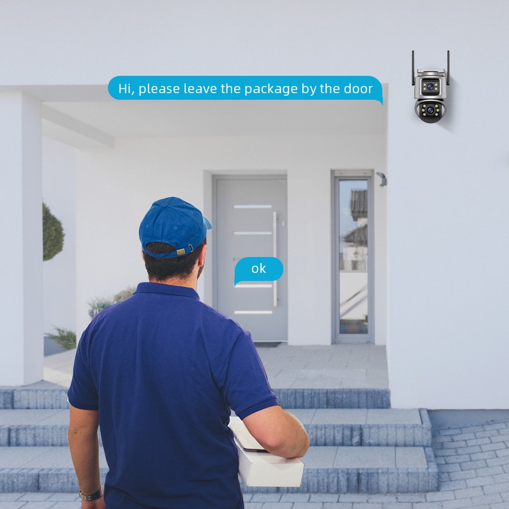 6MP Dual Lens iCsee ptz WIFI Camera IP Network Camera Outdoor Human Auto Tracking Wireless Security icsee WIFI Camera