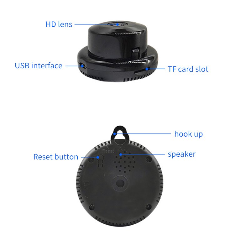 Home Wifi Mini V380 Camera Wall-mounted Wireless APP Support Motioning Detection Indoor Camcorder