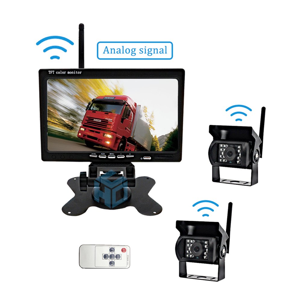 Outstanding Quality 7 inch analog signal wireless reversing image warning radar