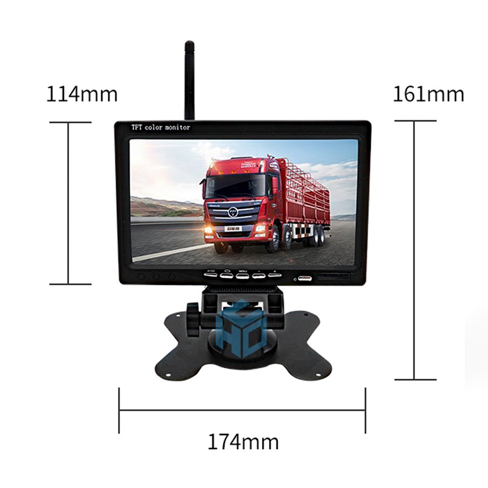 Outstanding Quality 7 inch analog signal wireless reversing image warning radar