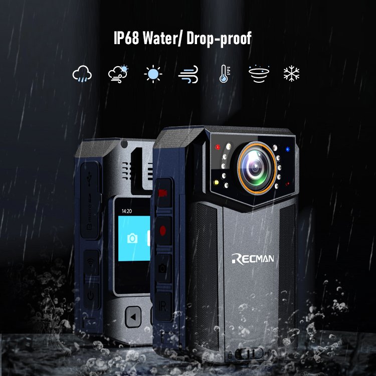 HD 1080P/1296P Professional Night Vision Security Body Worn Camera with Face Recognition Bodycamera with GPS