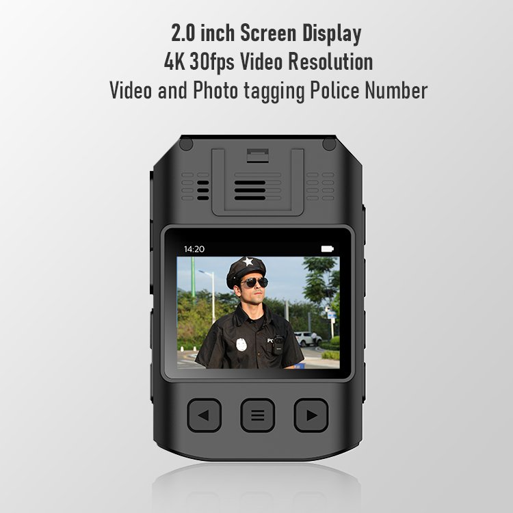 HD 1080P/1296P Professional Night Vision Security Body Worn Camera with Face Recognition Bodycamera with GPS