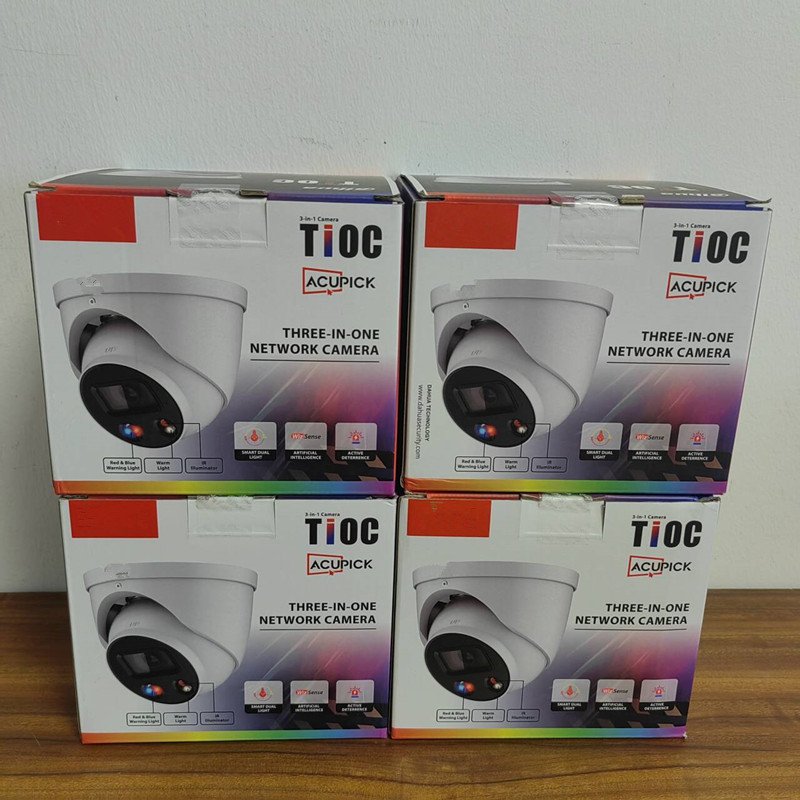 IPC-HDW3849H-AS-PV-S4 TiOC Waterproof 8MP 4K Full-color Active Deterrence Built-in Mic Eyeball WizSense Network Camera
