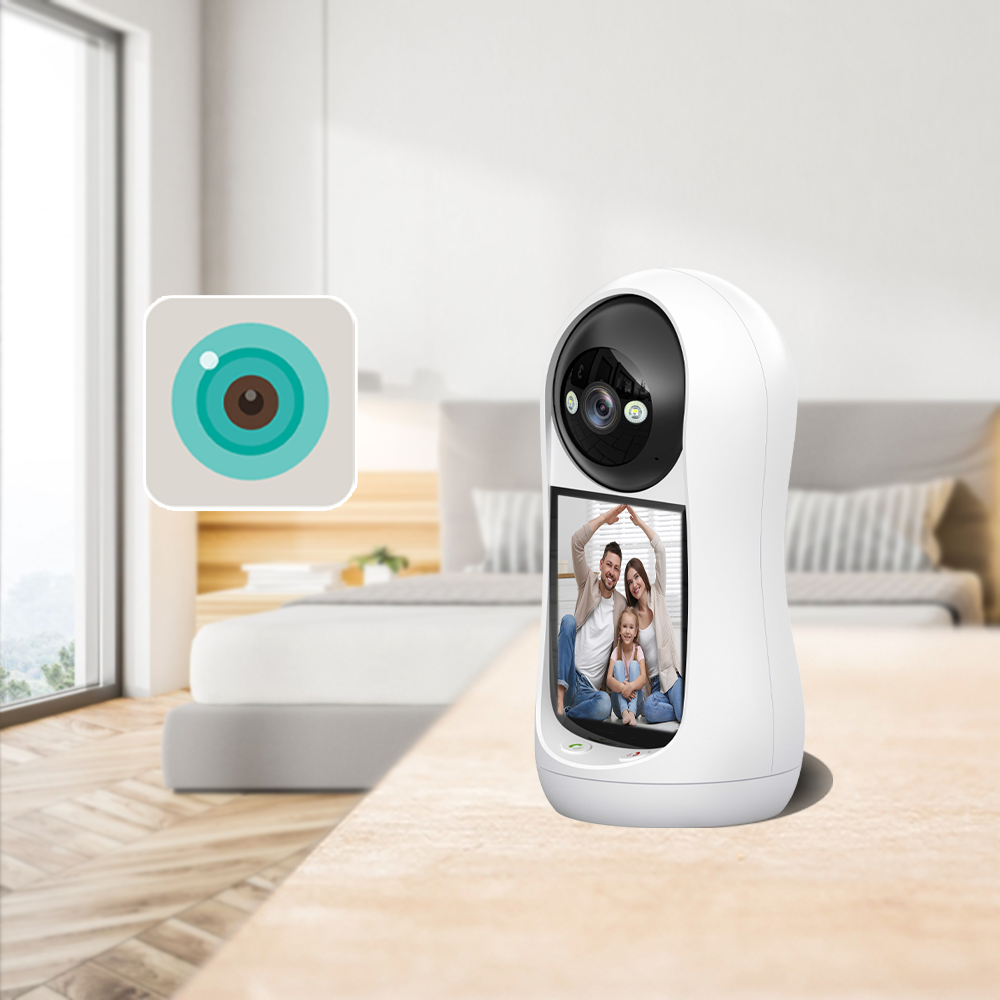 ICSEE 3MP Smart Cloud Indoor IP CCTV Network Camera with AI Video CMOS Sensor SD Card Visualization Two-Way Audio for Home Use
