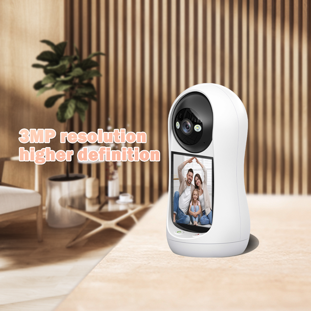 ICSEE 3MP Smart Cloud Indoor IP CCTV Network Camera with AI Video CMOS Sensor SD Card Visualization Two-Way Audio for Home Use