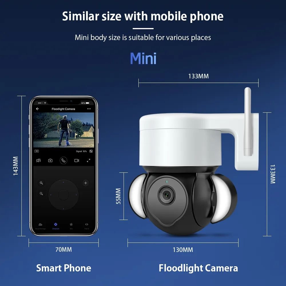 IP66 Waterproof 5MP 4K Outdoor Surveillance Tuya Smart Security Trail Camera PTZ Wireless Wifi Network Camera