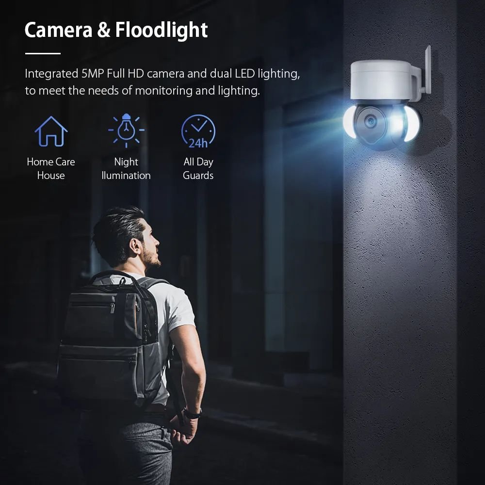 IP66 Waterproof 5MP 4K Outdoor Surveillance Tuya Smart Security Trail Camera PTZ Wireless Wifi Network Camera