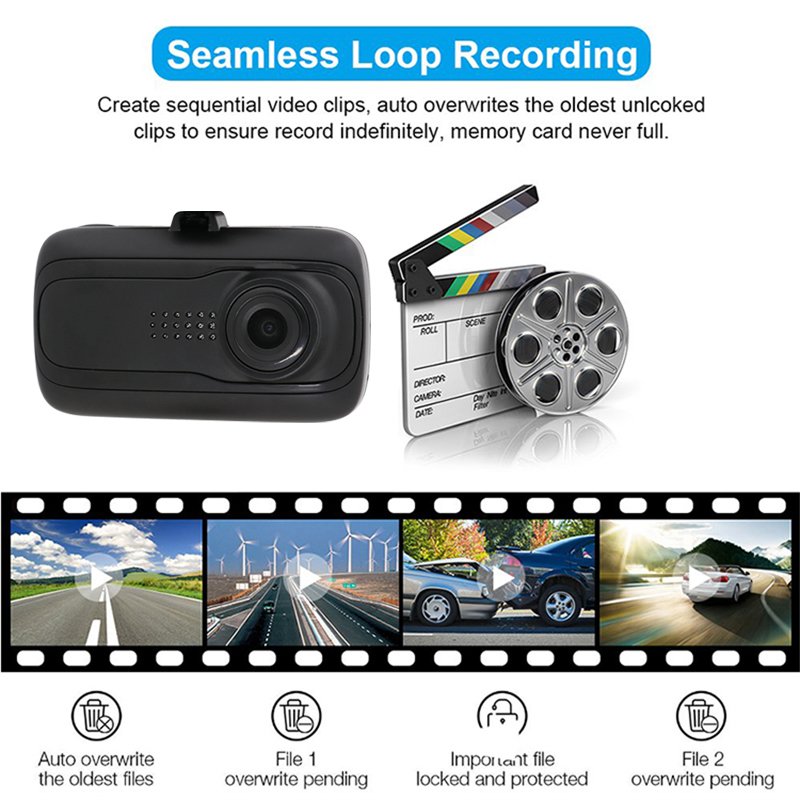 Promotion gift 1080p mini compact design 2.0 IPS inch car dashcam recorder