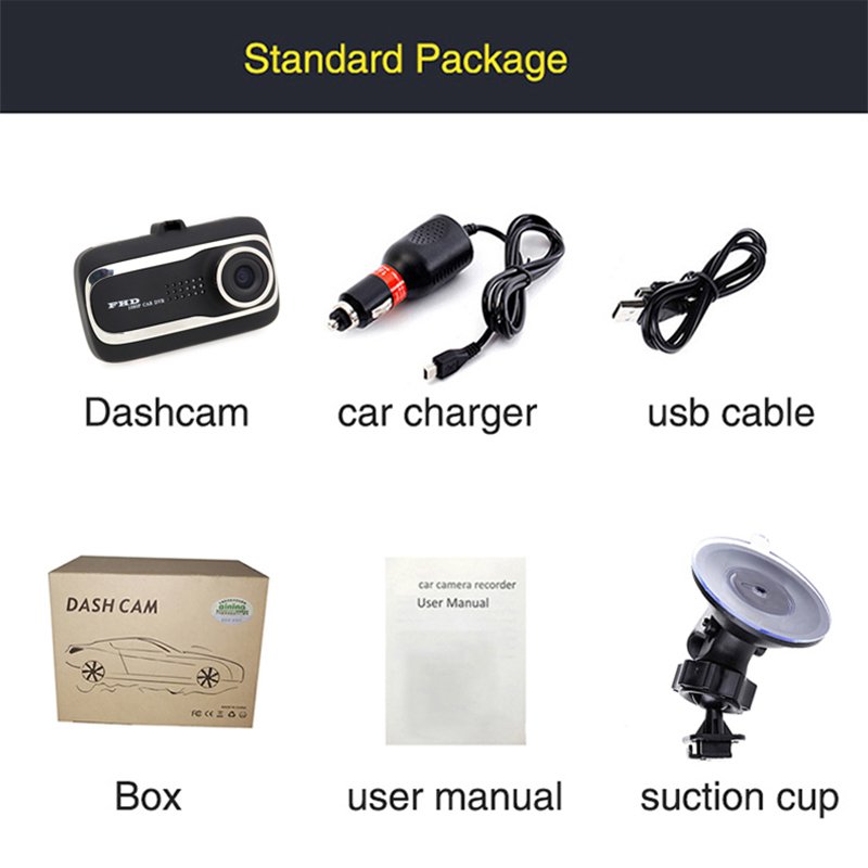 Promotion gift 1080p mini compact design 2.0 IPS inch car dashcam recorder