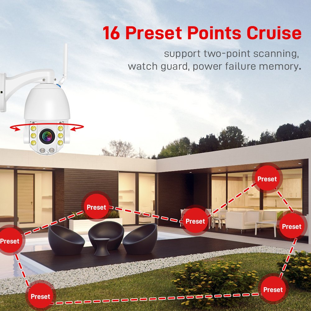 5MP 8MP IP CCTV Camera 18x Optical Zoom Network 50x Optical Zoom Alarm Lens Indoor Outdoor Application 1 Year Warranty Cloud