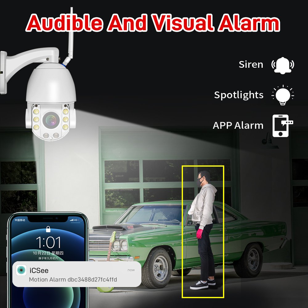 5MP 8MP IP CCTV Camera 18x Optical Zoom Network 50x Optical Zoom Alarm Lens Indoor Outdoor Application 1 Year Warranty Cloud