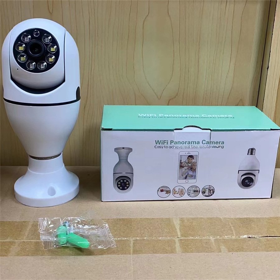Night Vision Network 360 WiFi Wireless IP Camera 1080P E27 Lamp PTZ Home Security CCTV Lightbulb Camera