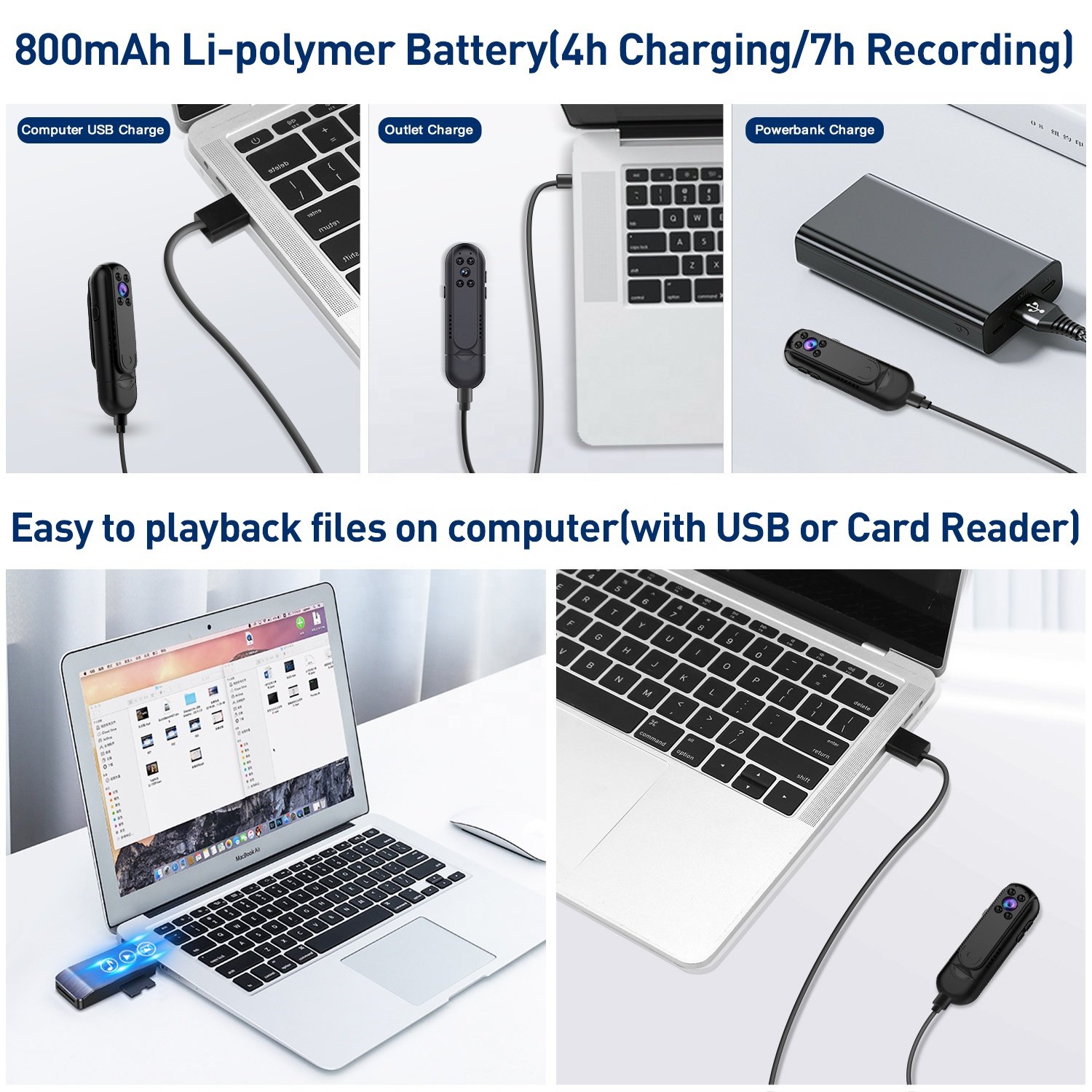 Mini Infrared Camera with WiFi Motion Detection & Back Clip Capture Every Moment