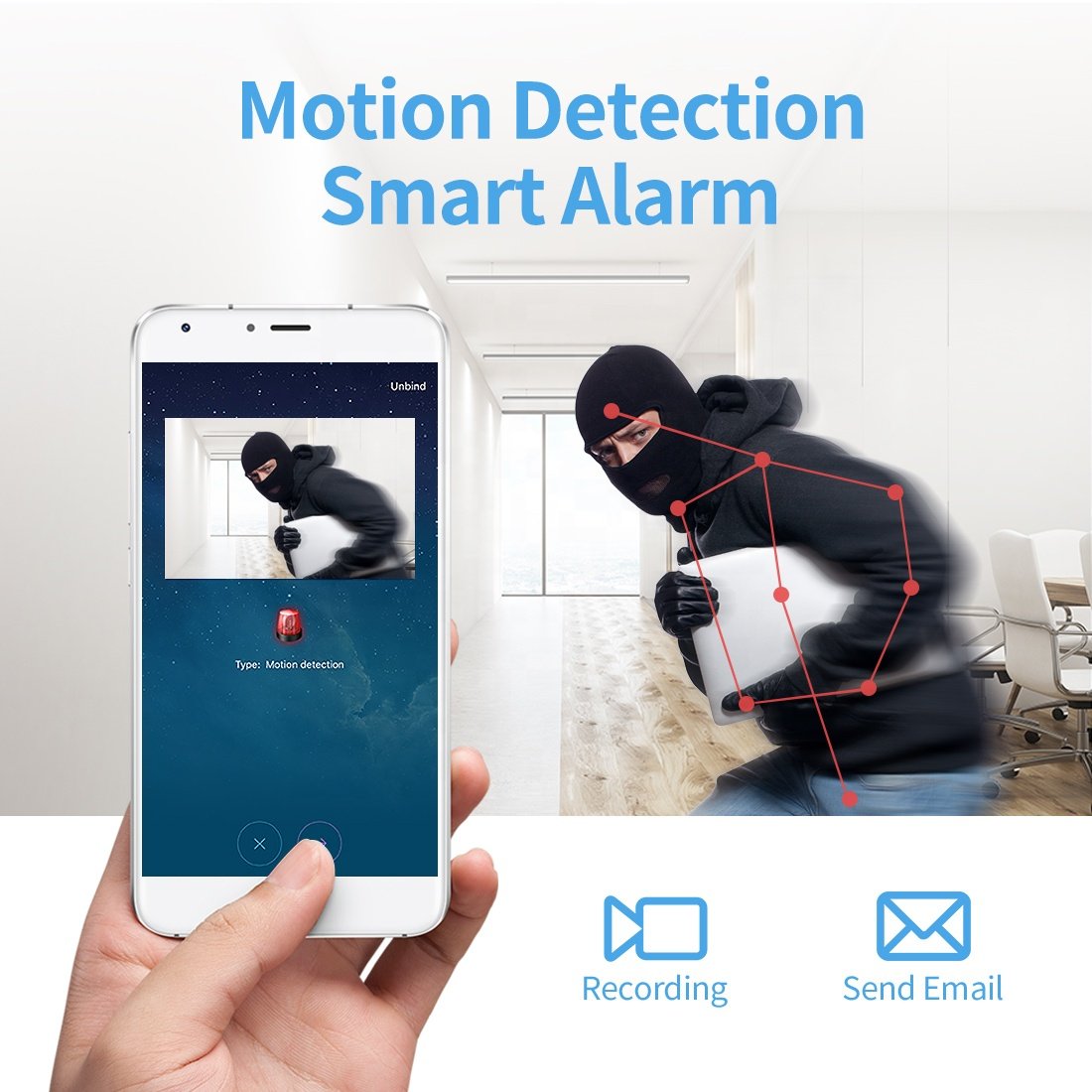 QZT T85 Mini Camera Model 1080P Full HD Video & Infrared Night Vision with Recording Function CMOS Imaging Sensor for Home Use