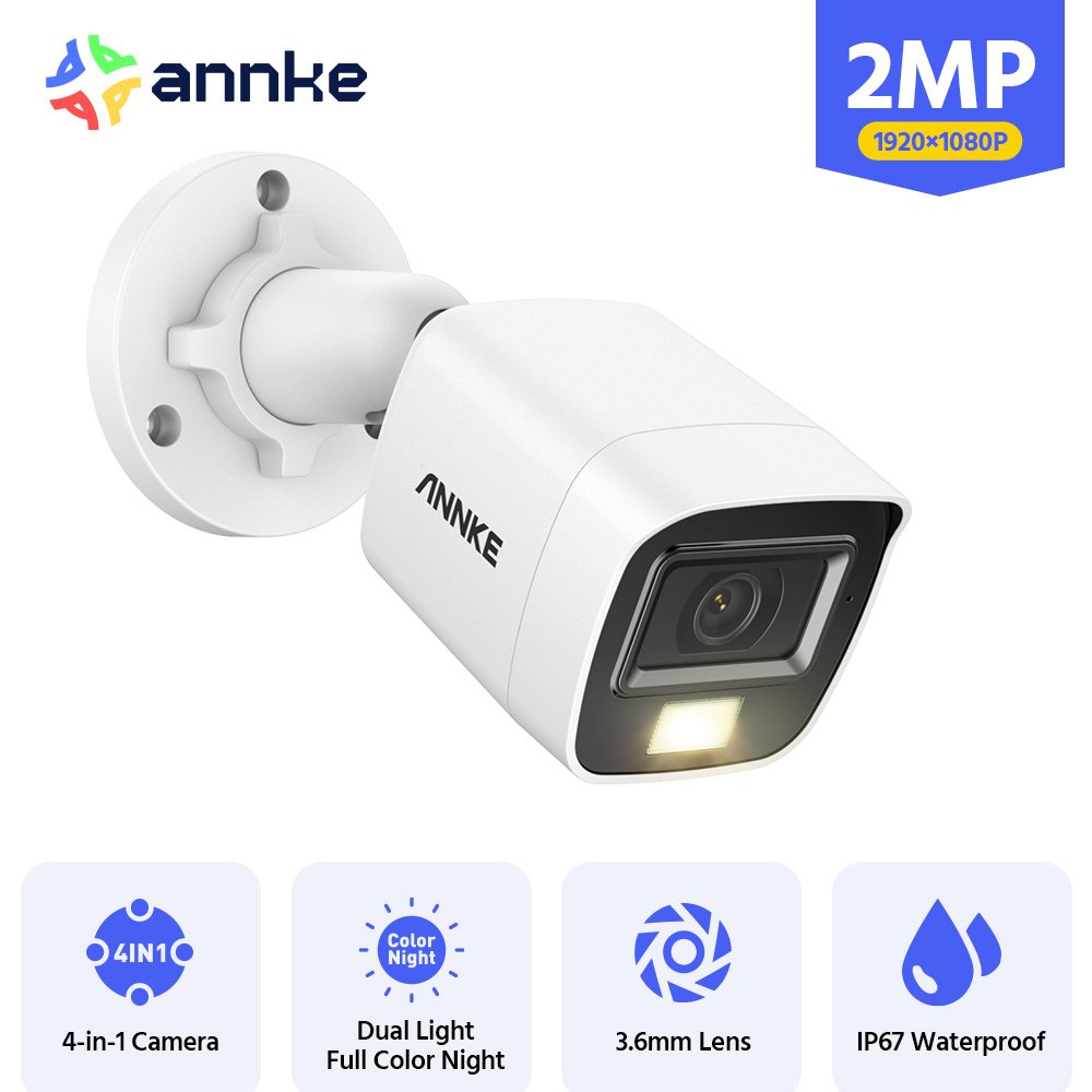2MP TVI Audio & Smart Dual Light Indoor Outdoor Analog Bullet camara de seguridad home security camera system wireless