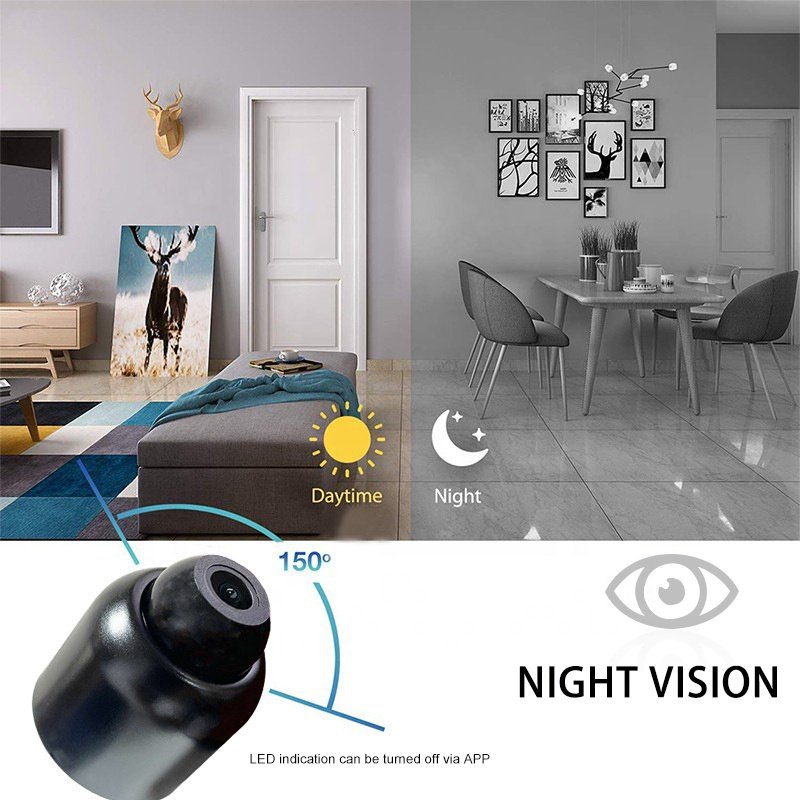 Low price Smart Wireless WiFi Monitoring Remote Network HD X5 Mini Home Camera Homeeye APP