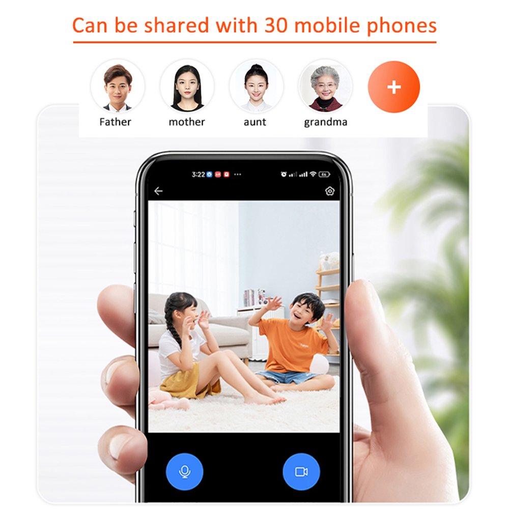 KERUI 2MP 2.8In Screen WIFI Indoor PTZ Network Camera Video Call Auto Tracking Home Security Surveillance Wireless Baby Monitor