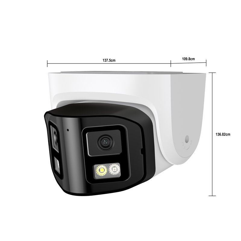 4K 8MP Dual-lens POE IP Single Wired Rotatable Security Camera with 180 Panoramic View CCTV Network Camera