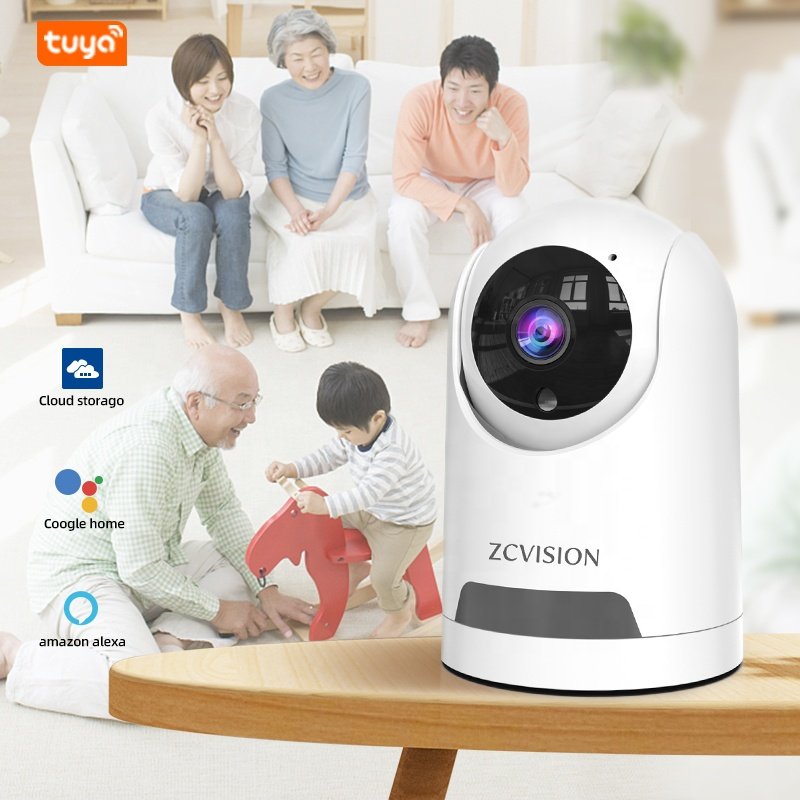 Tuya 3MP Wireless Wifi IP Camera 4X Digital Zoom Cloud Storage Surveillance IP Camera Auto Tracking WIFI IP Camera