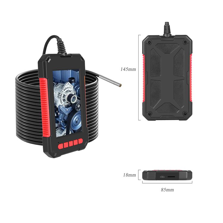 4.3" Screen 10M Hard Wire 3.9mm 6pcs LED Endoscope Videoscope With Display Endoscope Camera Borescope Inspection