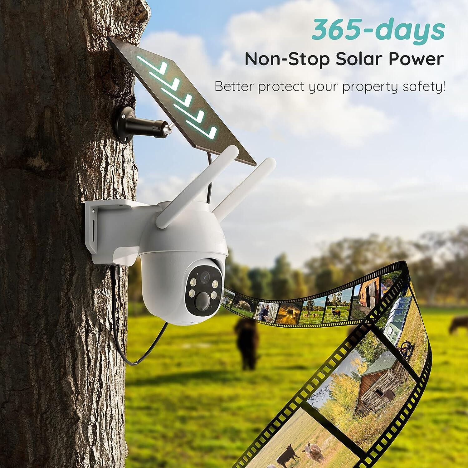 Private design Mini size Outdoor Solar Battery powered Camera Solar Power CCTV 4G IP PTZ Camera