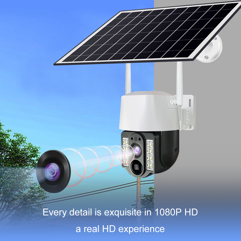 OEM 360 Ptz Outdoor Ip66 Waterproof 5MP V380pro Solar Wifi Security Camera Cctv Network Cameras