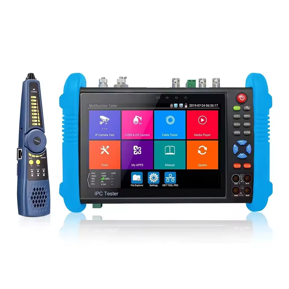 8K IP/CVBS AHD CVI TVI analog Camera Tester 7 inch Screen All in one Multi-functions SDI HDMI VGA TDR 4K 8MP CCTV Tester