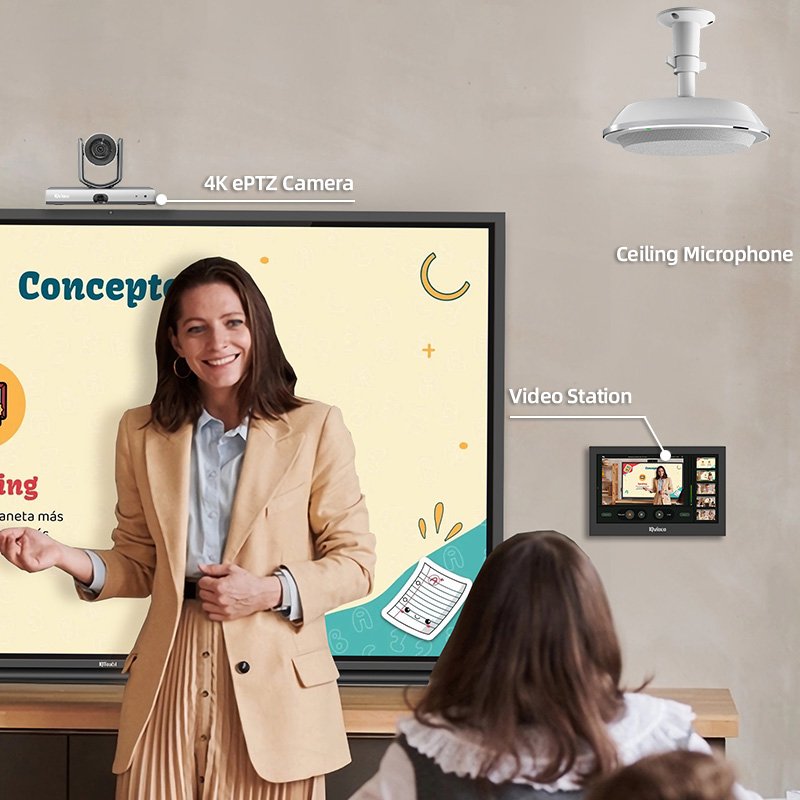 Educational System Meeting Conference Camera 4k Portable Classroom Lecture Capture for School Classrooms