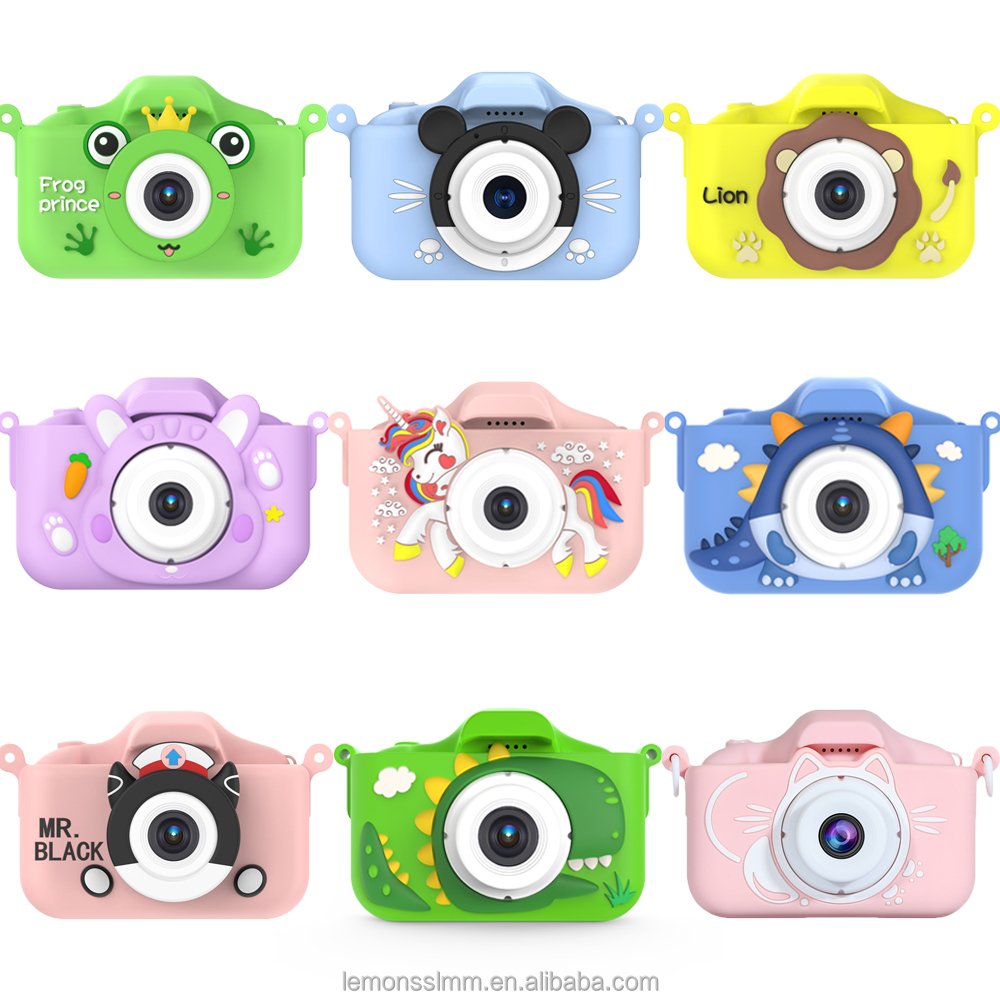 Factory Direct Kids Camera Toys 2 Inch Screen HD Cartoon Kids Digital Camera Mini Camera Cute Toy For Children Festivals Gifts