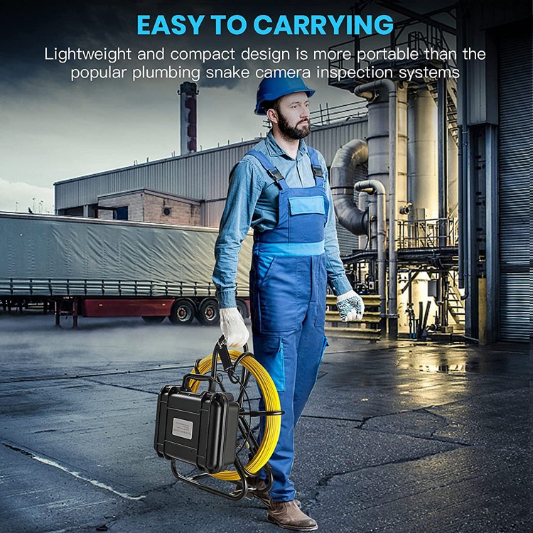 9 Inch 50M 100M 200M Waterproof Camera With Memory Card Recording Video CCTV Robot Drain Sewer Pipe Inspection Camera