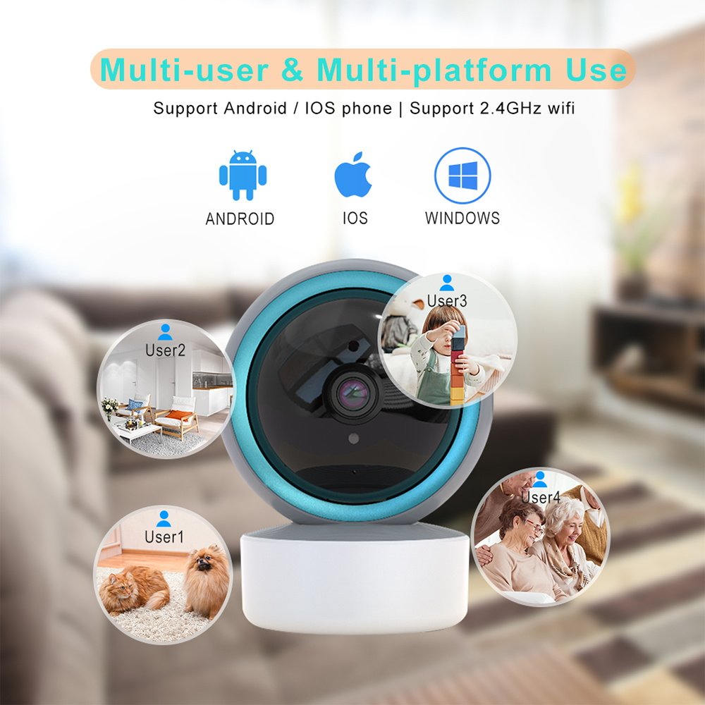 Tuya IP Camera WIFI Indoor 360 Dome Home Security Camera Video Surveillance Night Vision Baby Monitor Mini CCTV Camera WIFI