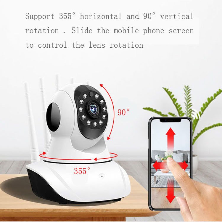 5G Indoor Infrared Full Color At Night 360 Degree PTZ IP Network Wireless 5 Antena Night Vision HD CCTV Surveillance Mini Camera