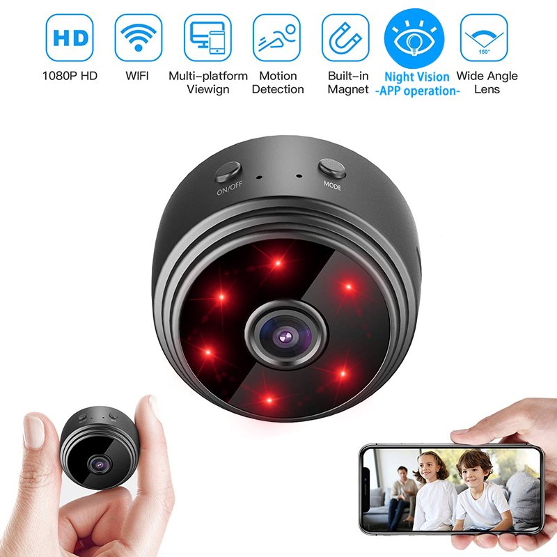 Ikevision A9 1080P Magnetic CCTV Wireless Battery Camera Night Vision Motion Alarm Wifi Small Mini Camera Wifi for Home Security